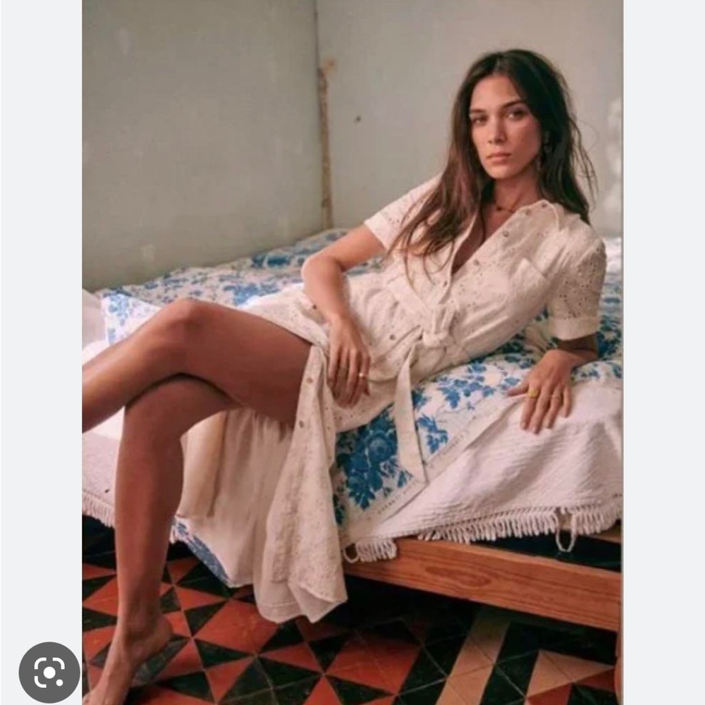 Sezane Adele Dress in Ecru